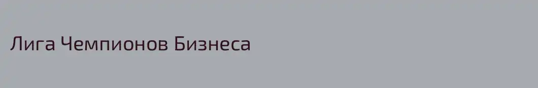 Лига Чемпионов Бизнеса